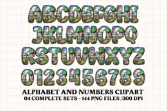 Kids Jungle Alphabet clipart, kids jungle letters doodle Product Image 3