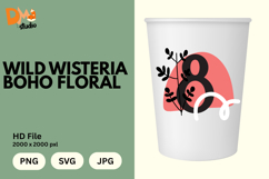 Wild Wisteria Boho Floral Monogram Product Image 1