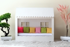 Miniature canopy bed digital file, dollhouse wooden frame Product Image 9