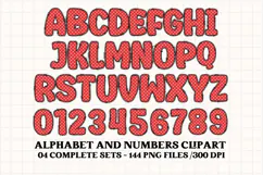 Christmas Alphabet png clipart, christmas letters doodle Product Image 3