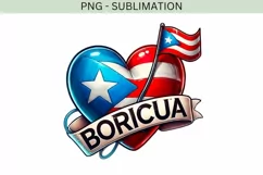 Puerto Rico Flag PNG | Boricua Printable Image for Latina Product Image 4