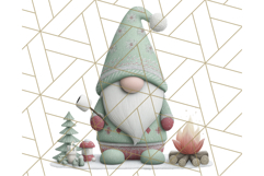 Cozy Winter Gnome Clipart PNG, Christmas Gnome Clip Art Product Image 5