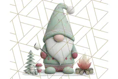 Cozy Winter Gnome Clipart PNG, Christmas Gnome Clip Art Product Image 5
