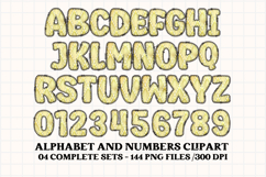 Black and Gold Alphabet png clipart, gold letters doodle Product Image 3