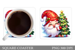 Christmas Gnome Coaster. Christmas Coaster Sublimation Product Image 1