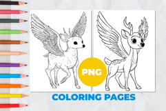 Deer with wings Coloring Pages | Coloring book Product Image 1
