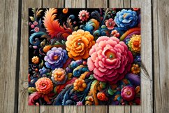 Flowers, black background | 8 tumbler Sublimation designs Product Image 9