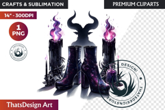 Halloween Character Boots - Spooky Gothic Clipart PNG Product Image 1