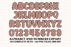 Valentine Alphabet Clip Art, valentines day letters doodle Product Image 3