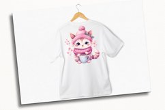 Winter Pink Cat 46 Cliparts Collection Product Image 9