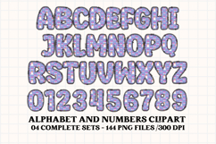 Unicorn Alphabet png clipart, unicorn letters doodle Product Image 3