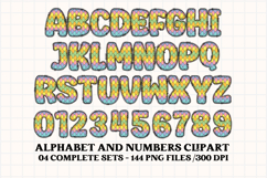Whimsical Alphabet &amp; Numbers Clipart PNG 300 DPI Product Image 3