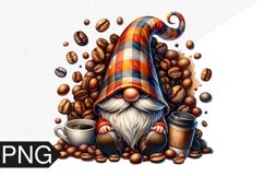 Coffee Gnome Sublimation - Clipart PNG Design Product Image 1
