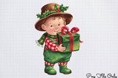 Cute Watercolor Christmas Farm Clipart Bundle PNG Product Image 10