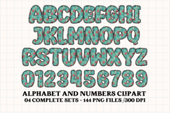 CUTE MONSTER SCHOOL Alphabet A-Z Numbers Clipart PNG 300 DPI Product Image 3