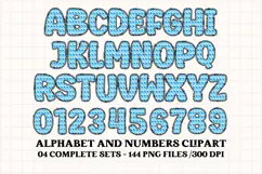 Christmas Alphabet png clipart, christmas letters doodle Product Image 3