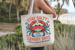 Stay salty stay sunny crabby days PNG sublimation |Beach &amp; S Product Image 6