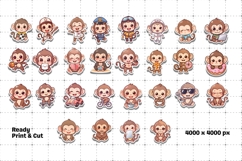 Funny Little Monkey Stickers Bundle Product Image 2