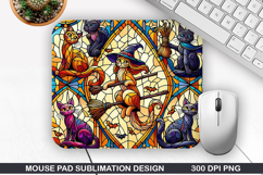 Halloween Cat Mouse Pad Sublimation, Halloween Mouse Pad PNG Product Image 1