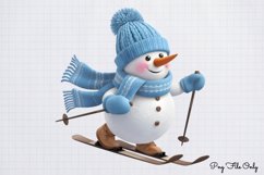 Golden Snowman Sublimation Clipart PNG Product Image 1
