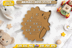 Animals Cross Stitch Laser Cut Bundle, Montessori Lacing SVG Product Image 11