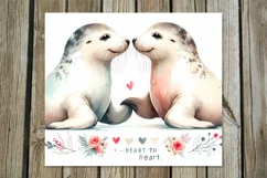 Valentine animals | cute seal Skinny tumbler design Product Image 5
