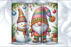 4 Gnome &amp; Snowman ChristmasTumbler Wrap 20 oz Product Image 2