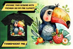 Playful Watercolor Wildlife Sublimation - Happy PNG Product Image 1
