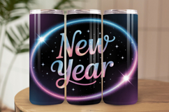 Festive Happy New Year Tumbler Wrap 2026: 20oz Skinny Tumble Product Image 1