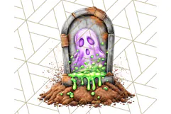 Bold Zombie Clipart PNG, Creepy Halloween Clip Art Product Image 5