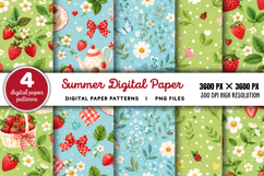 Summer Digital Paper Backgrounds PNG Product Image 1