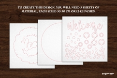 Spring Wreath Door Sign Laser Cut | Wooden Door Sign | SVG Product Image 3