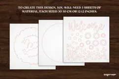 Spring Wreath Door Sign Laser Cut | Wooden Door Sign | SVG Product Image 3