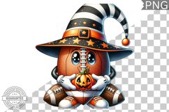 Halloween Football Sublimation - Clipart PNG Design Product Image 1