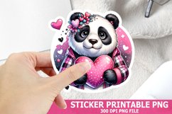 Valentine&#039;s Day Panda Sticker| Valentine&#039;s Day Sticker Product Image 1