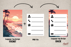 Luggage tag sublimation bundle Bag tag designs Travel tags Product Image 8