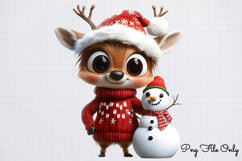 Christmas deer Reindeer clipart Bundle PNG Product Image 10