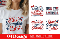 Star Spangled Cutie Quotes SVG PNG Product Image 1