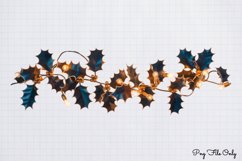 Luxury Blue And Gold Christmas Clipart PNG Product Image 1