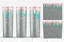 Skinny tumbler design. 20 oz, Shine Glitter Sublimation PNG. Product Image 10