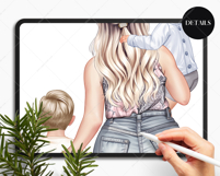 Curvy Family Clipart Portrait Creator Product Image 8