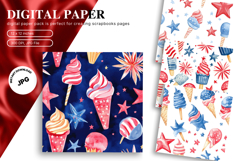 4 of July Patriotic Pattern Background America USA Wallpaper Product Image 1