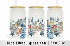 Christmas 16 oz tumbler wrap Winter Sublimation Design Product Image 1