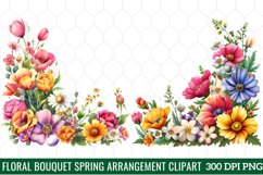 Floral bouquet spring Clipart, Watercolor Floral Clipart Product Image 1