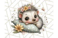 Woodland Nursery Baby Animals Clipart, Cute Animals Png Product Image 5