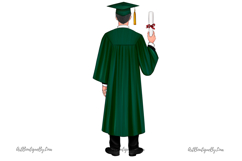 Graduate Boy Clipart, Class of 2025 PNG Product Image 9