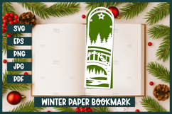 10 Christmas Bookmark Paper cut SVG, Layered paper cut Product Image 10