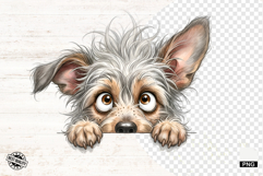 Whimsical Peeking Dog Png - Dog Clipart Product Image 1