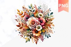 Autumn Botanical Sublimation - Clipart PNG Design Product Image 1