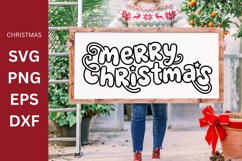 Merry Christmas SVG, Silhouette, Cricut Product Image 1